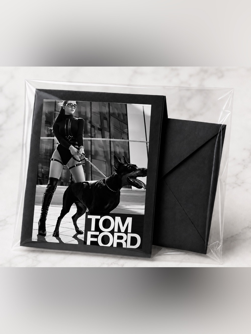Tom Ford Graphic Print Black Greeting Card Set w/ Envelope | Blank | Set of 10
